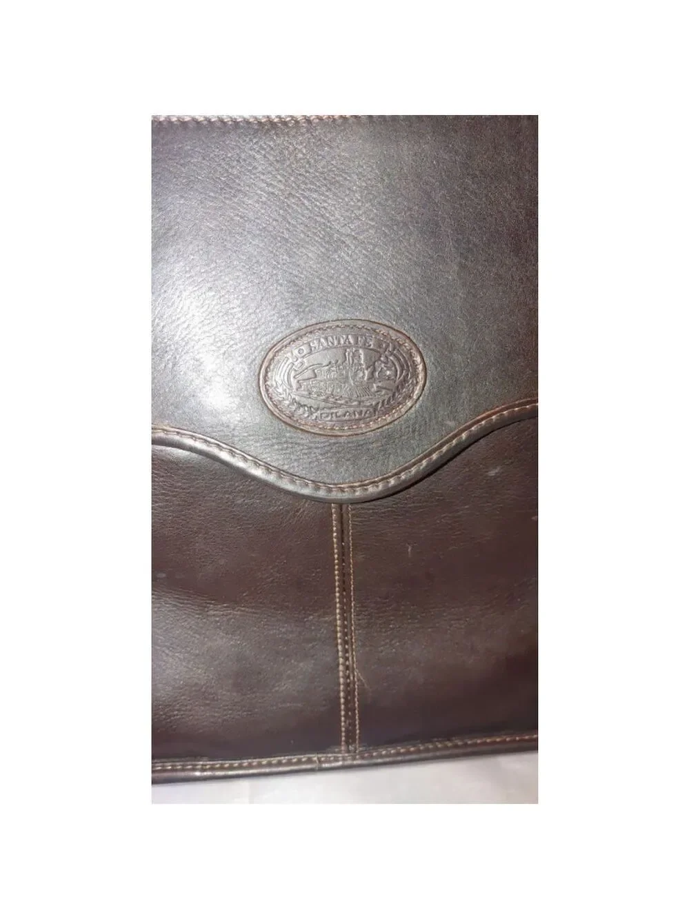 Santa Fe Airline Int.'l DILANA Flapover Brief Leather Satchel